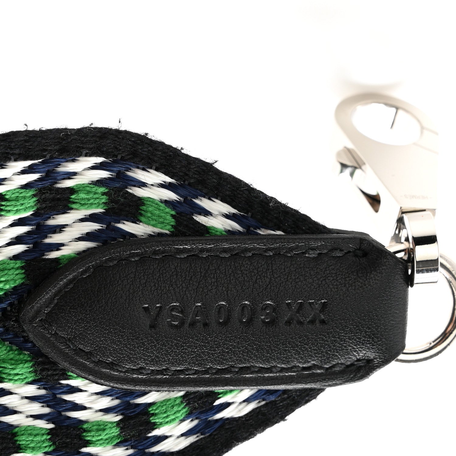 Hermes Toile Swift 50mm Sangle Allegro Shoulder Strap Malachite Bleu Electrique Black 4 of 5