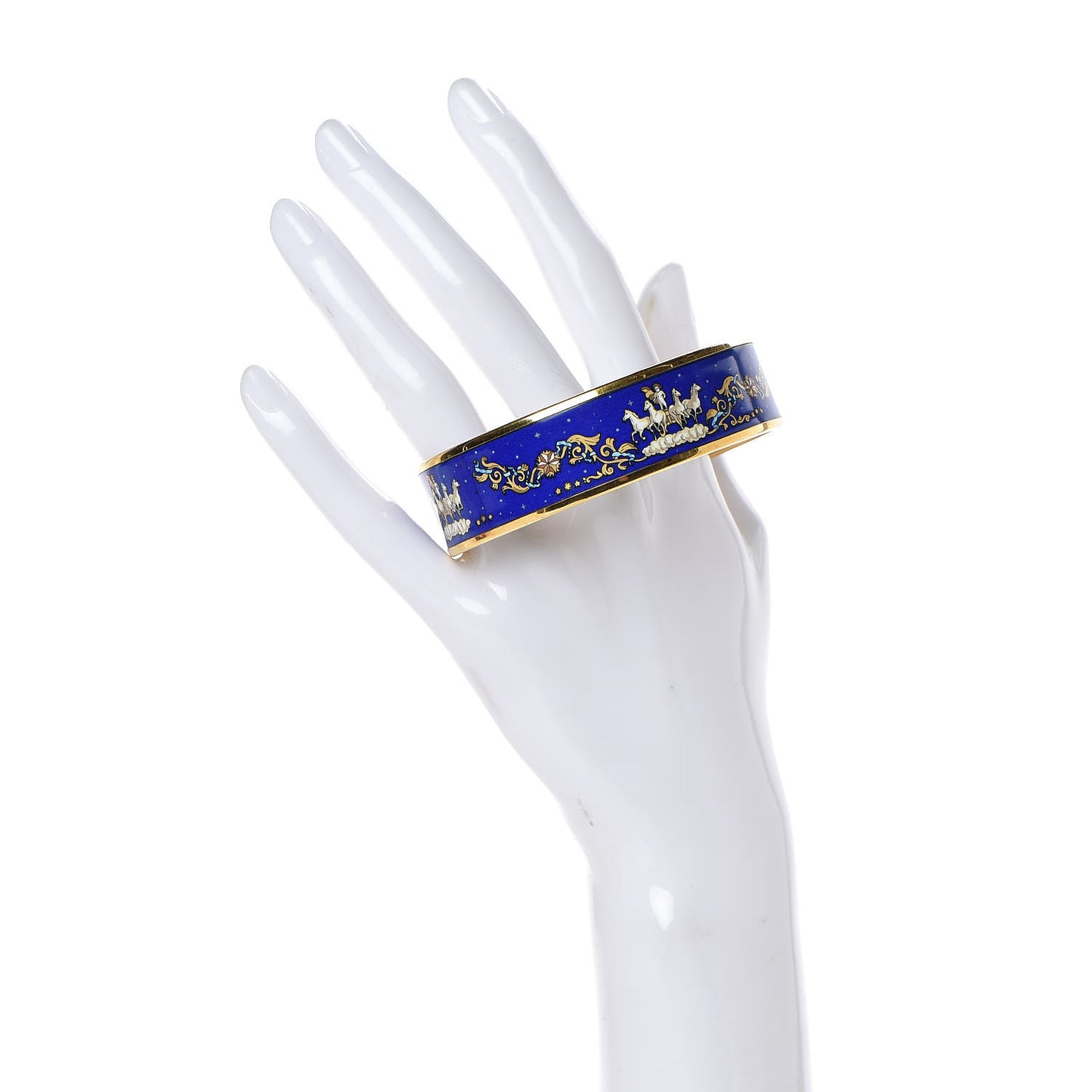 Enamel Printed Celestial Mythology Wide Bracelet 70 Bleu