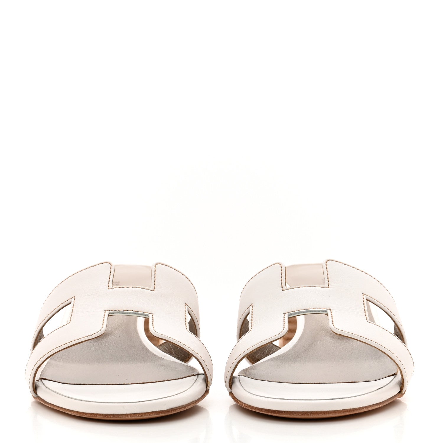 Hermes Calfskin Oasis Sandals 35.5 White 2 of 9