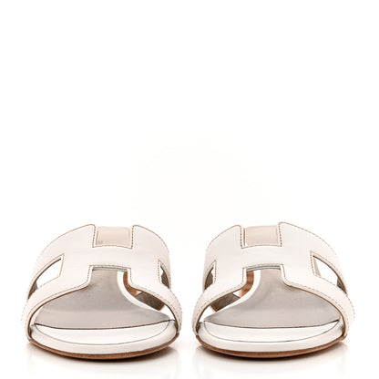 Hermes Calfskin Oasis Sandals 35.5 White 2 of 9