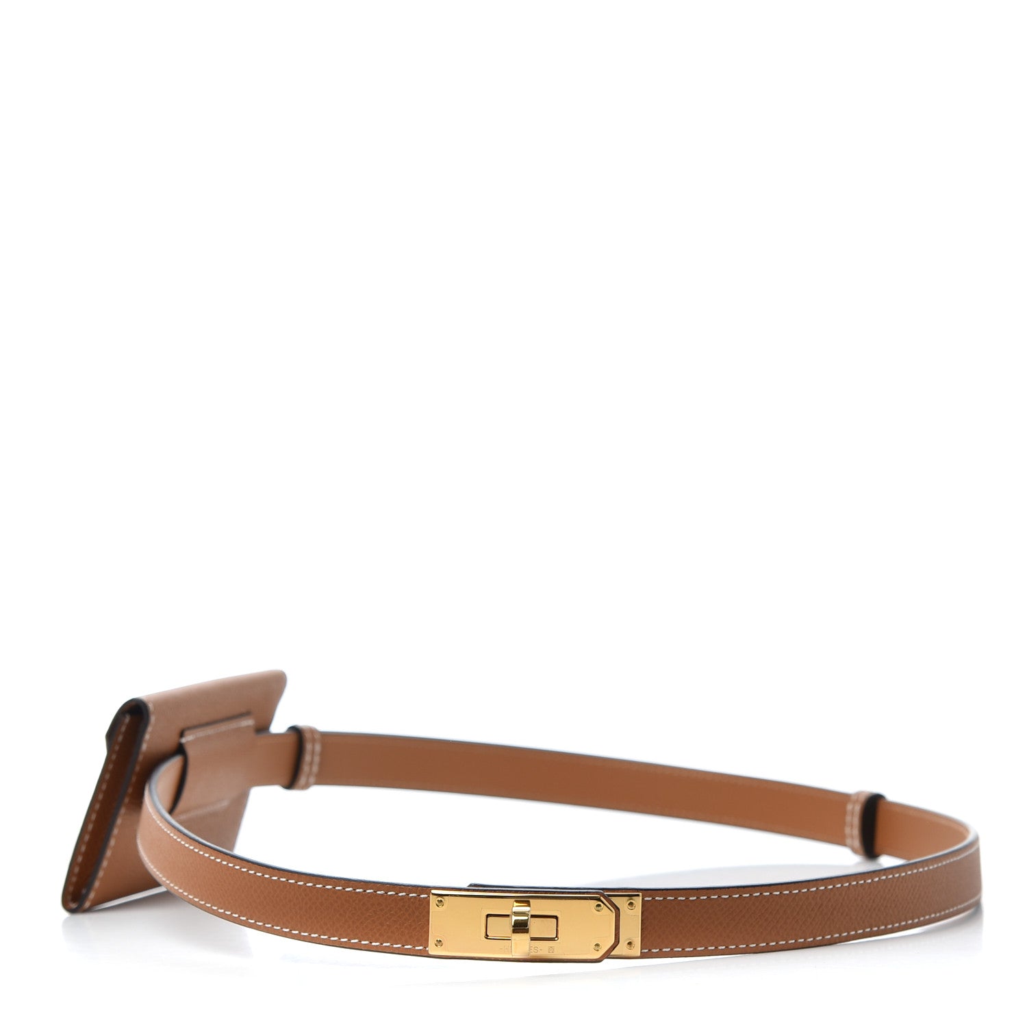 Hermes Epsom Kelly Pocket Belt Gold 1 of 3