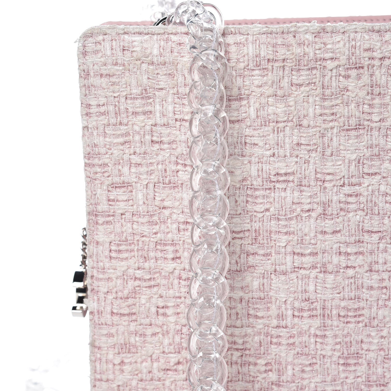 Chanel Tweed Zip Tote Pink White 12 of 12