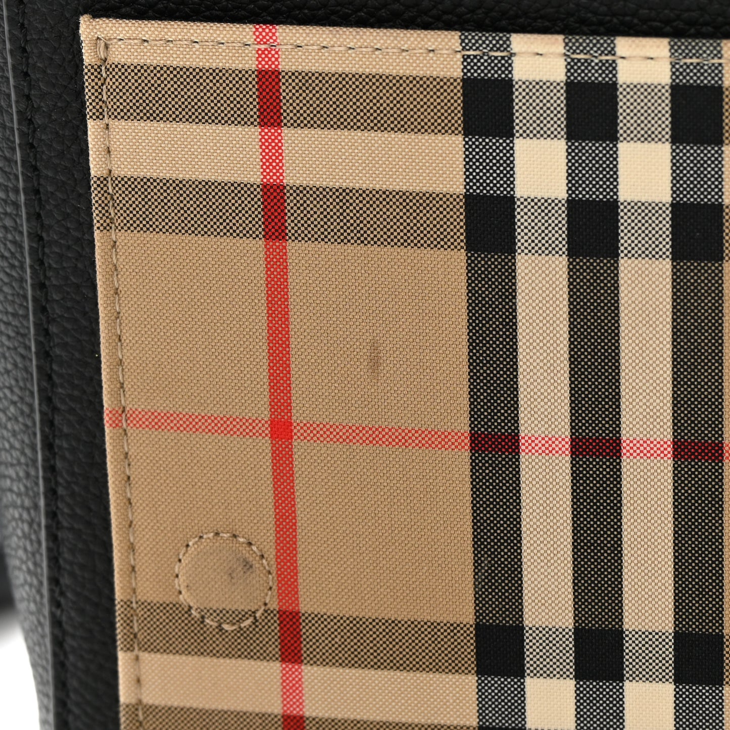 Grainy Calfskin Vintage Check Note Crossbody Bag Black