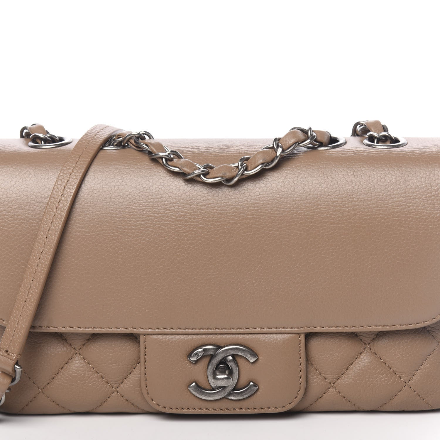 Chanel Caviar All About Flap Bag Beige 8 of 10