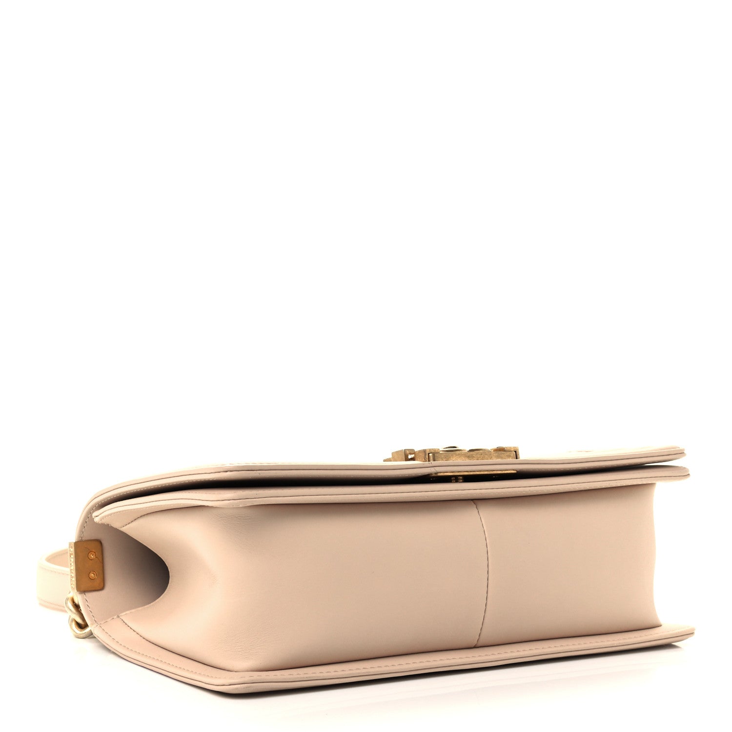 Chanel Caviar Suede Calfskin Chevron Medium Boy Flap Beige 4 of 12