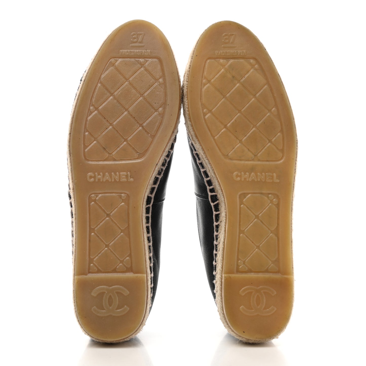 Lambskin CC Espadrilles 37 Black