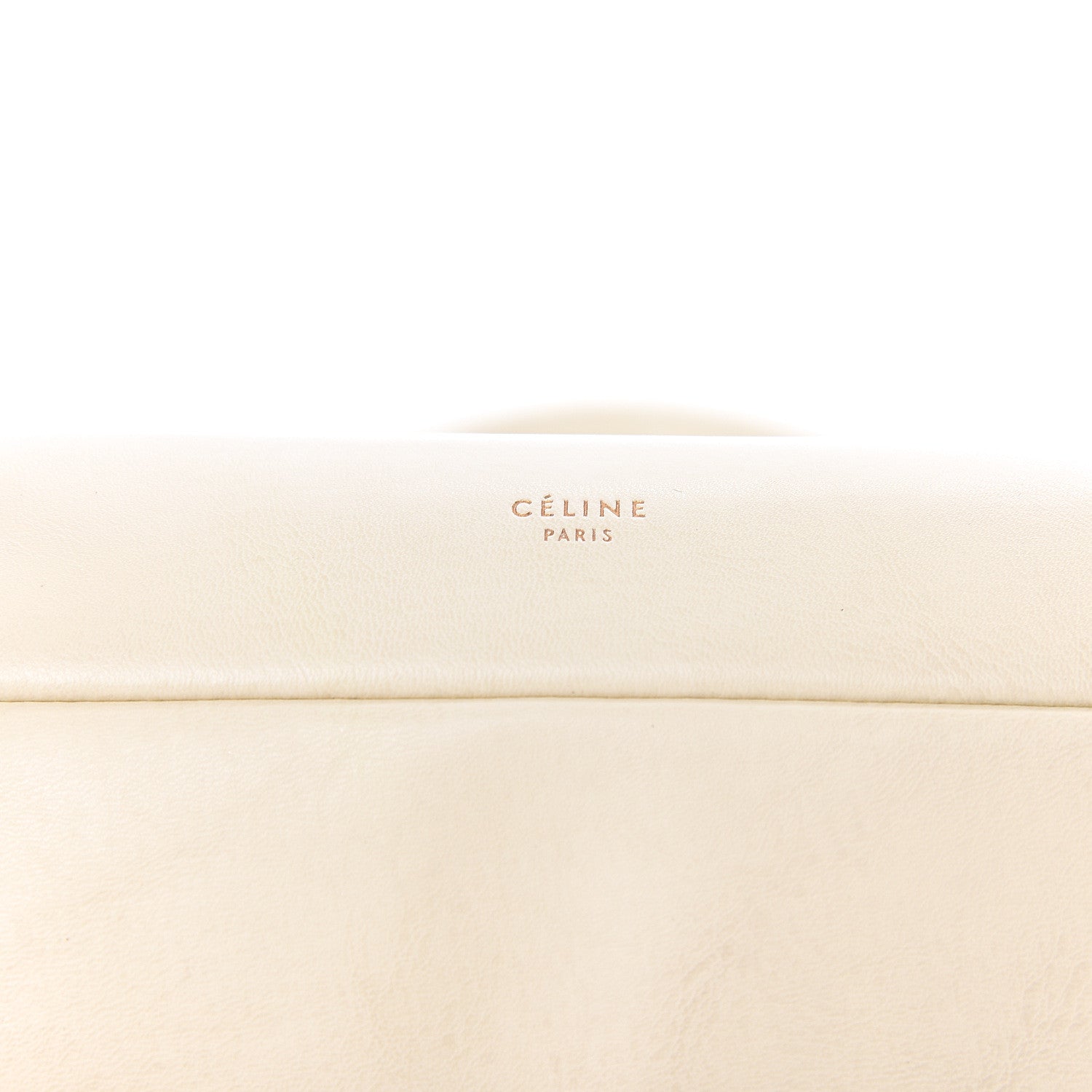 Celine Shiny Calfskin Eyelet Small Top Handle Bag Panna 7 of 11