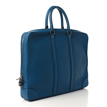 Louis Vuitton Taurillon Porte-Documents Voyage Bleu Canard 2 of 10