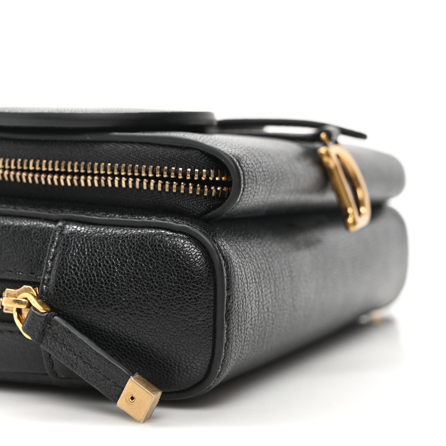 Christian Dior Goatskin Double Saddle Pouch Black 8 of 9