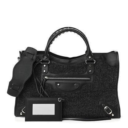 Balenciaga Alpaca Calfskin Classic Silver Hardware City Black 1 of 9