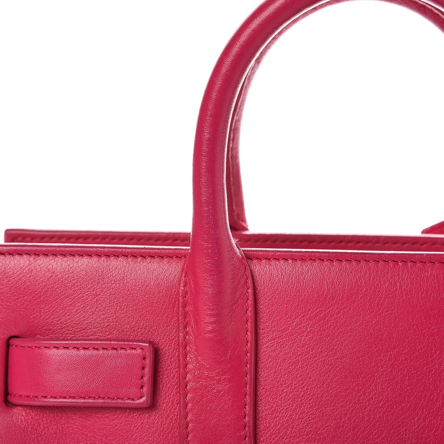 Saint Laurent Calfskin Nano Sac De Jour Lipstick Fuchsia 12 of 18
