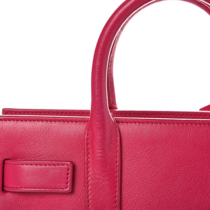 Saint Laurent Calfskin Nano Sac De Jour Lipstick Fuchsia 12 of 18