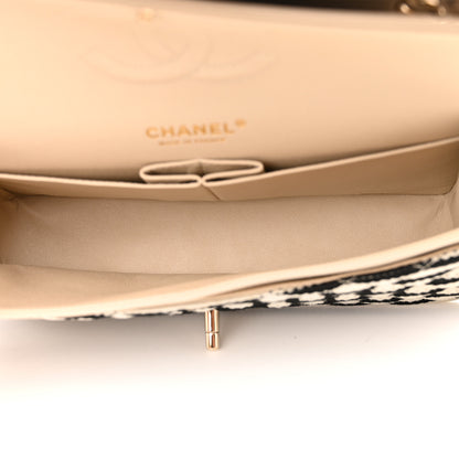 Chanel Jersey Quilted Medium Coco Sailor Flap Black White 5 of 10