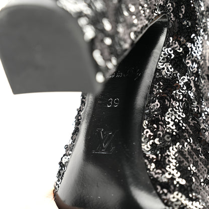 Louis Vuitton Sequin Donna High Boots 39 Black 7 of 9