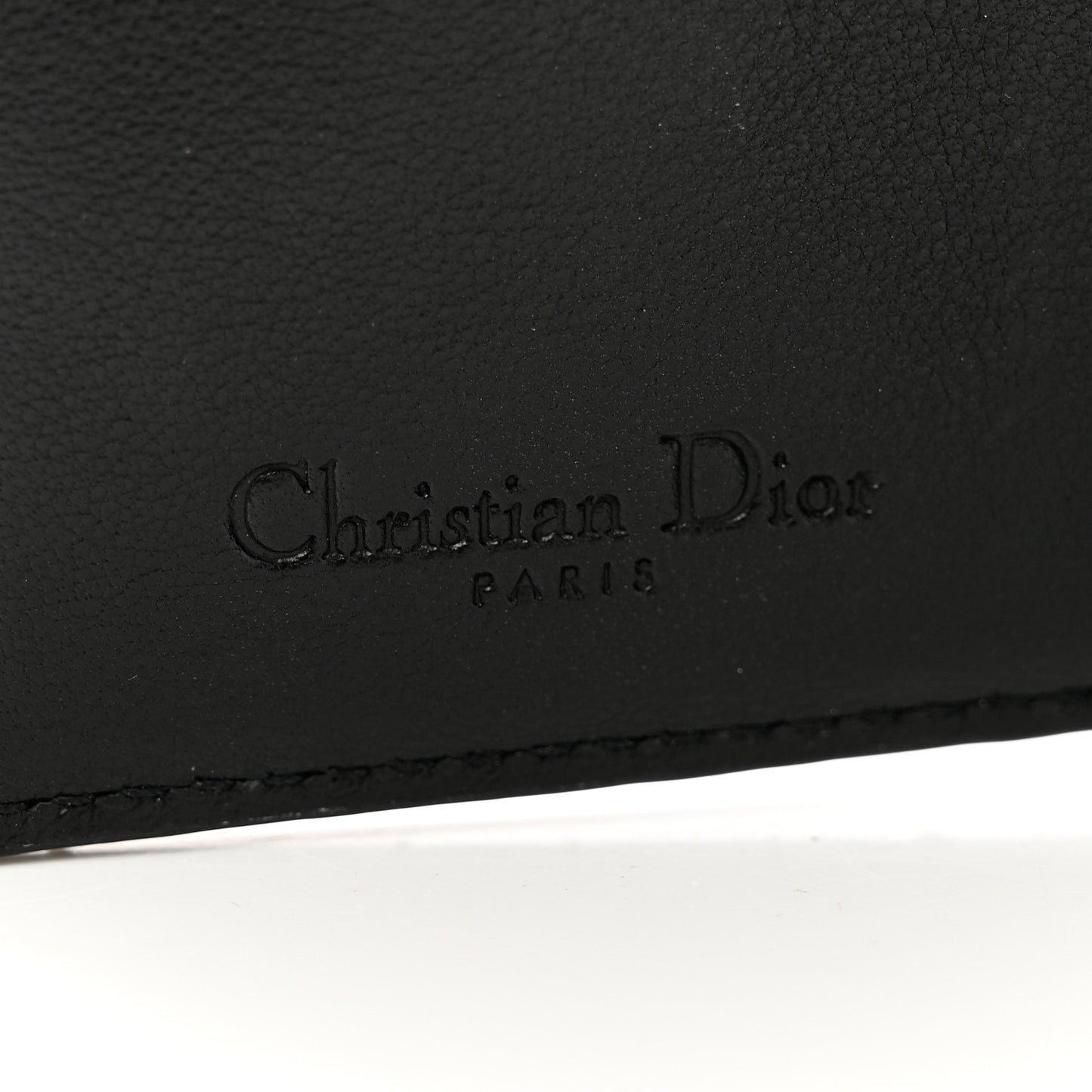 Patent Cannage Small Lady Dior Flap Card Holder Black