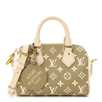 Louis Vuitton Empreinte Monogram Spring in the City Speedy Bandouliere 20 Kaki Beige Cream 1 of 12