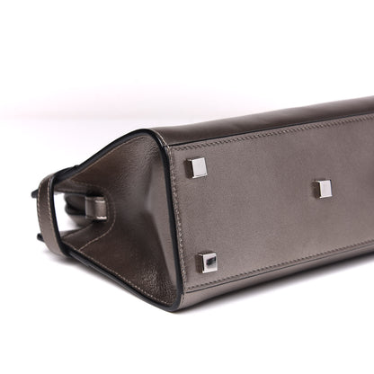 Saint Laurent Metallic Smooth Calfskin Manhattan Nano Shopper Tote Silver 5 of 7