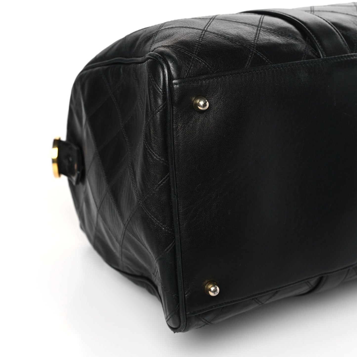 Calfskin Stitched CC Boston Black