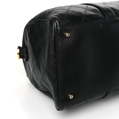 Chanel Calfskin Stitched CC Boston Black 8 of 11