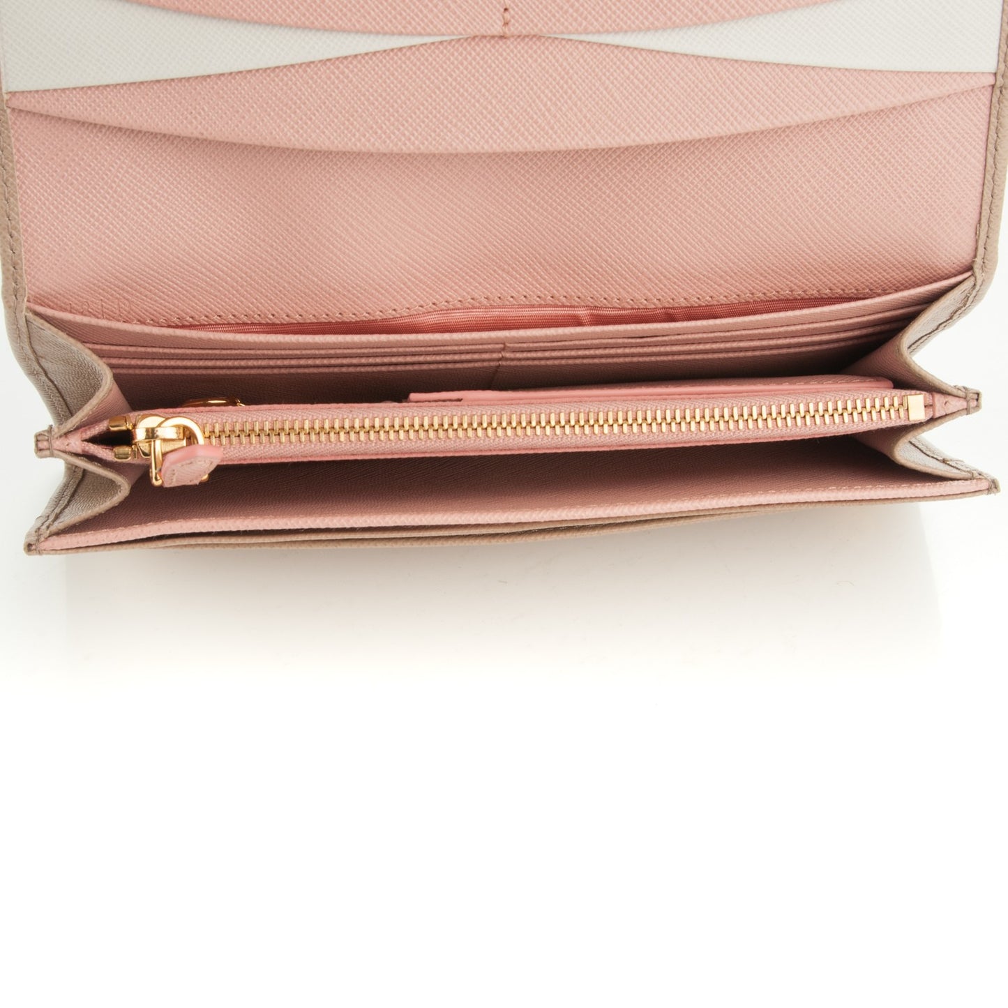 Saffiano Colour Continental Flap Wallet Cammeo Orchidea