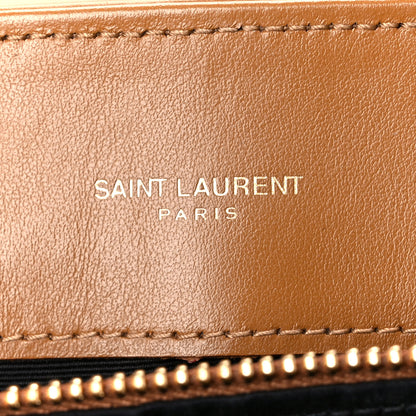 Saint Laurent Calfskin Y Quilted Monogram Medium Loulou Chain Satchel Dark Natural 6 of 12