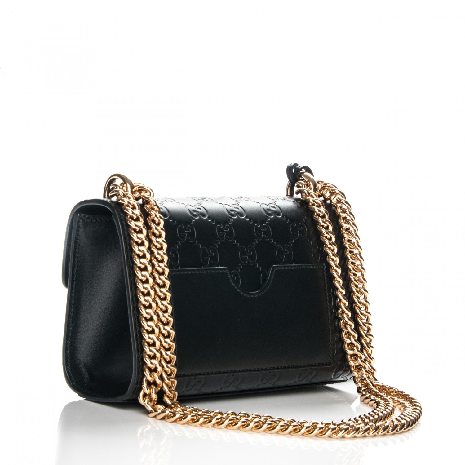 Gucci Guccissima Small Padlock Shoulder Bag Black 3 of 7