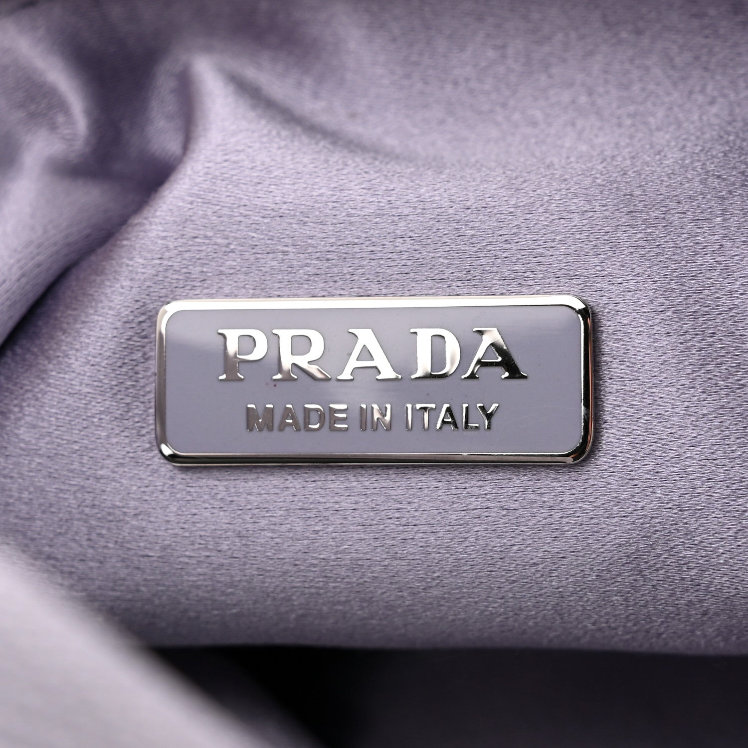 Prada Satin Crystal Mini Re-Edition 2000 Bag Glicine 6 of 10