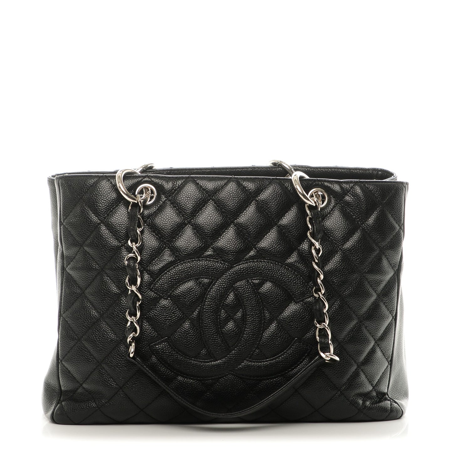 Caviar Quilted Grand Shopping Tote GST Black