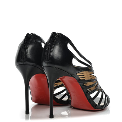 Christian Louboutin Kid Leather Multibrida 85 Cage Sandals 38.5 Black 4 of 7