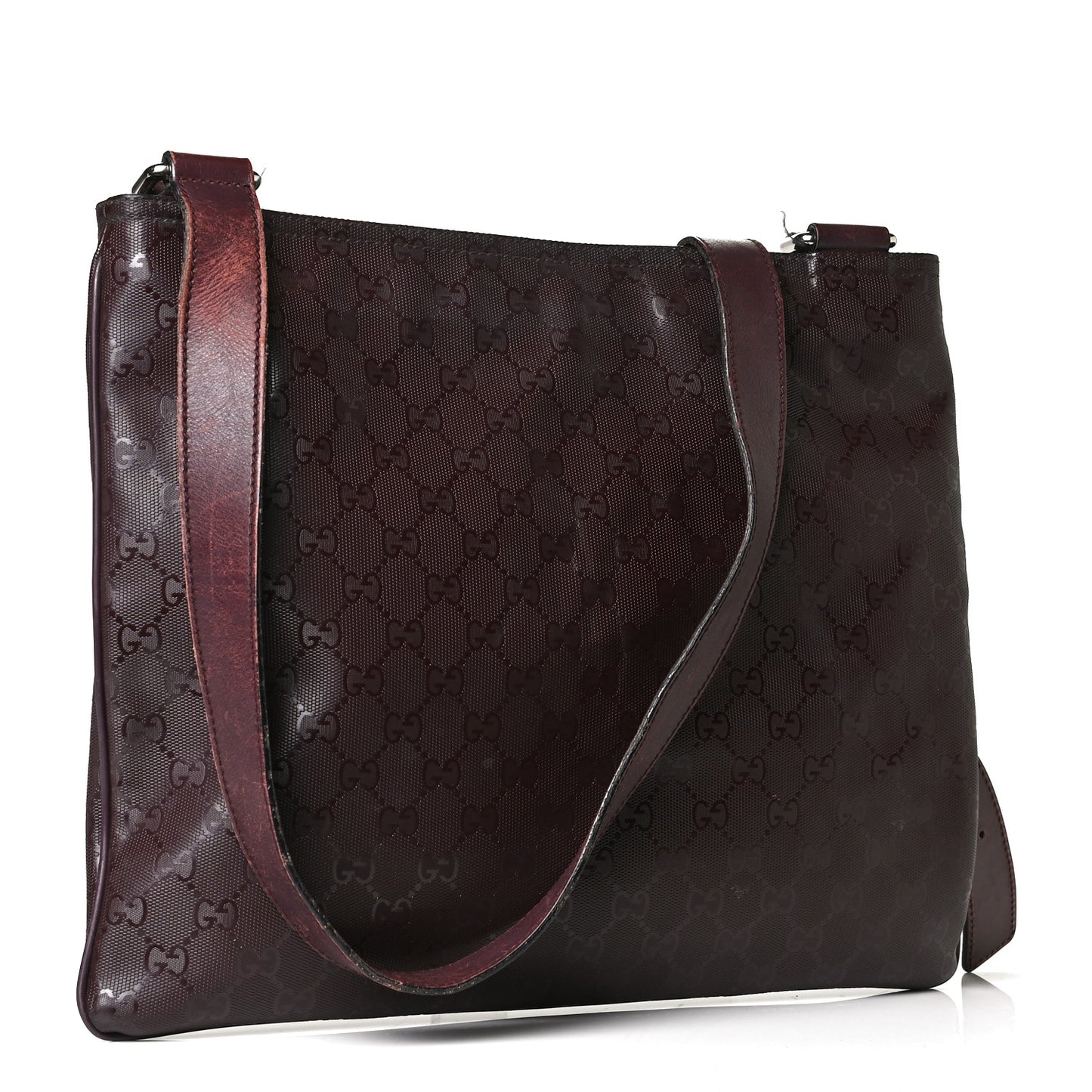 Imprime Monogram Medium Flat Messenger Bag Bordeaux