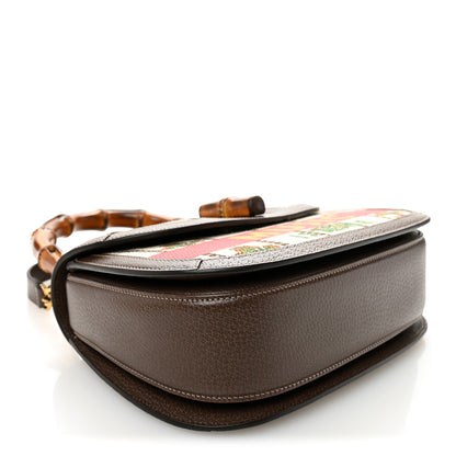 Gucci Canvas Calfskin 100 Centennial Music Medium Bamboo 1947 Top Handle Bag Multicolor 5 of 12