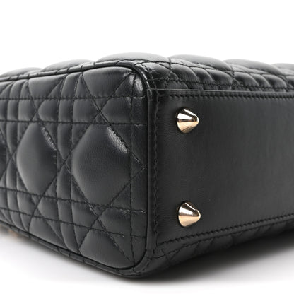 Christian Dior Lambskin Cannage Small My ABCDior Lady Dior Black 9 of 10