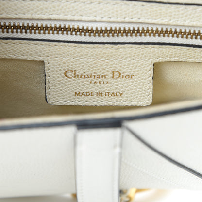 Christian Dior Grained Calfskin Saddle Bag White 6 of 15