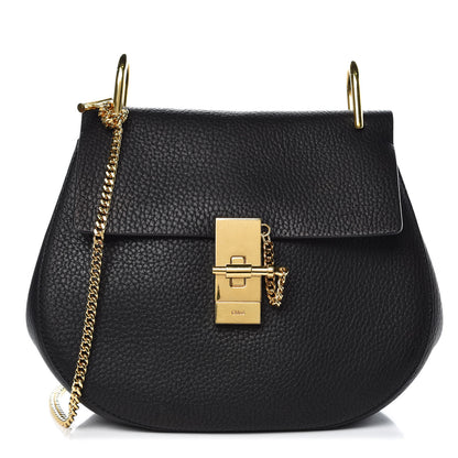 Chloe Grained Lambskin Drew Shoulder Bag Black 1 of 10