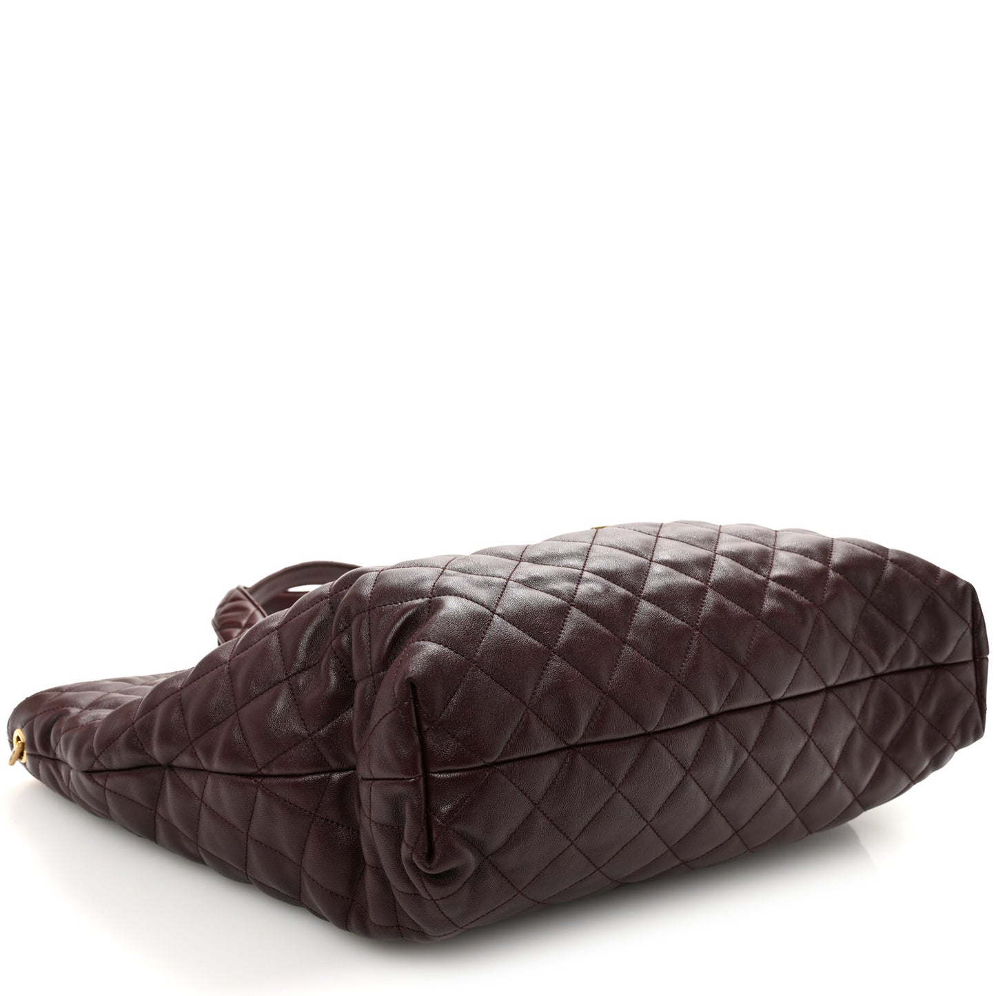 Lambskin Quilted Maxi Icare Shopping Tote  Rouge Cabernet