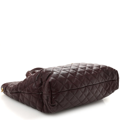 Saint Laurent Lambskin Quilted Maxi Icare Shopping Tote  Rouge Cabernet 5 of 11