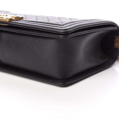 Chanel Calfskin Quilted New Medium Boy Flap Black 9 of 9
