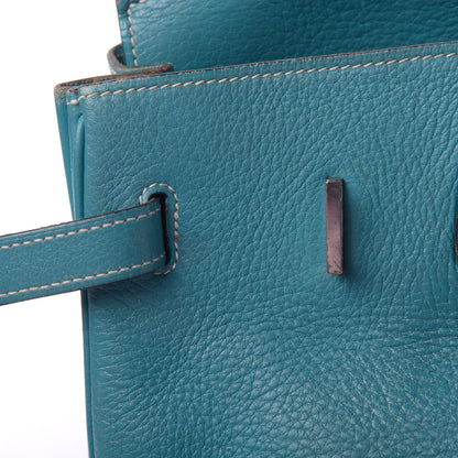 Hermes Taurillon Clemence Birkin 35 Bleu Jean 17 of 27