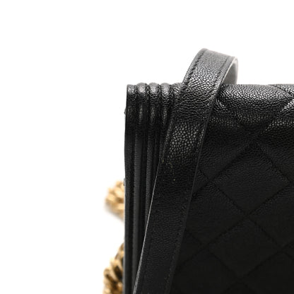 Chanel Caviar Quilted Boy Wallet On Chain WOC Black 23 of 29