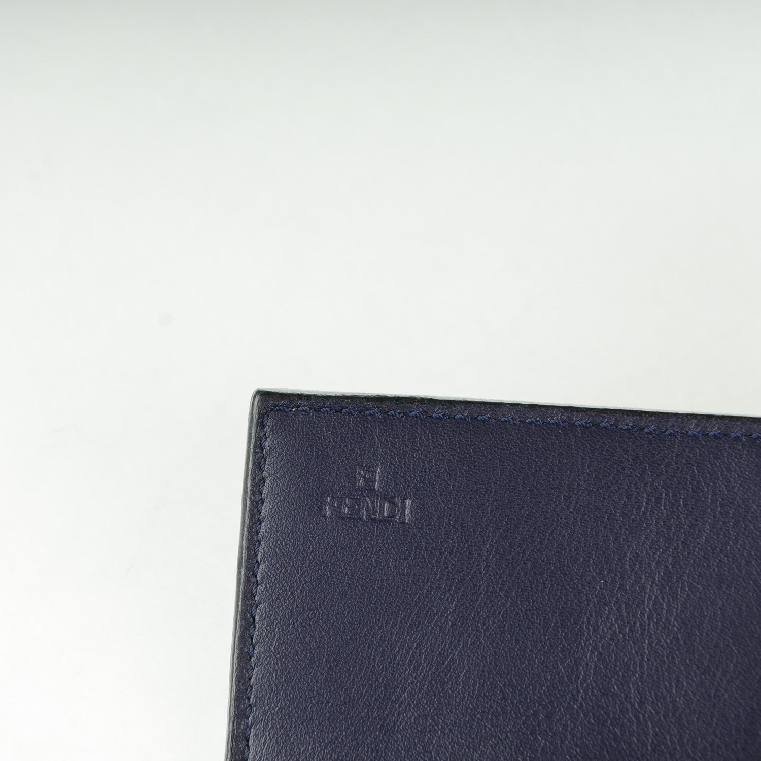 Fendi Patent Zucchino Continental Wallet Navy 6 of 9