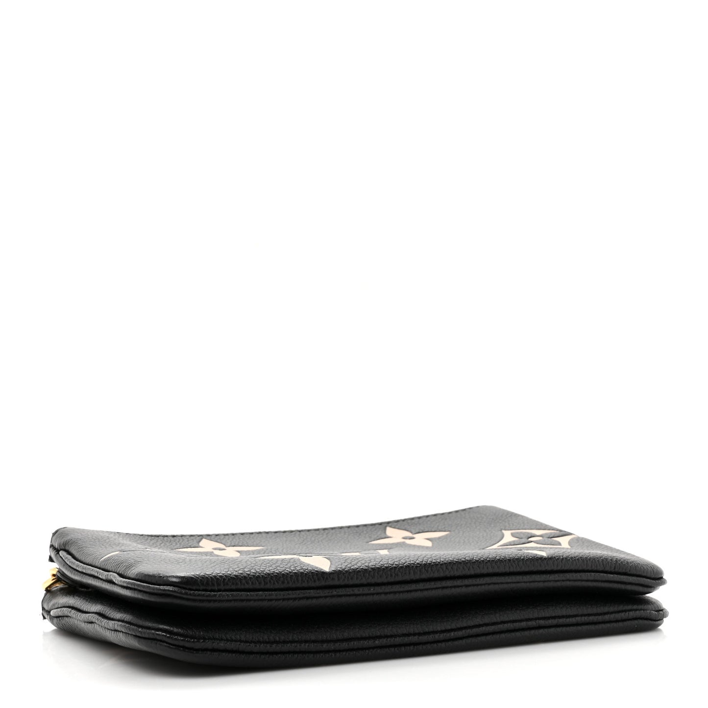 Empreinte Monogram Giant Double Zip Pochette Black Cream