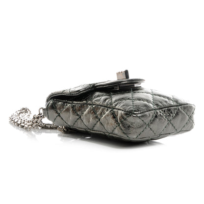 Chanel Aged Calfskin 2.55 Reissue Phone Case Dark Silver 4 of 8