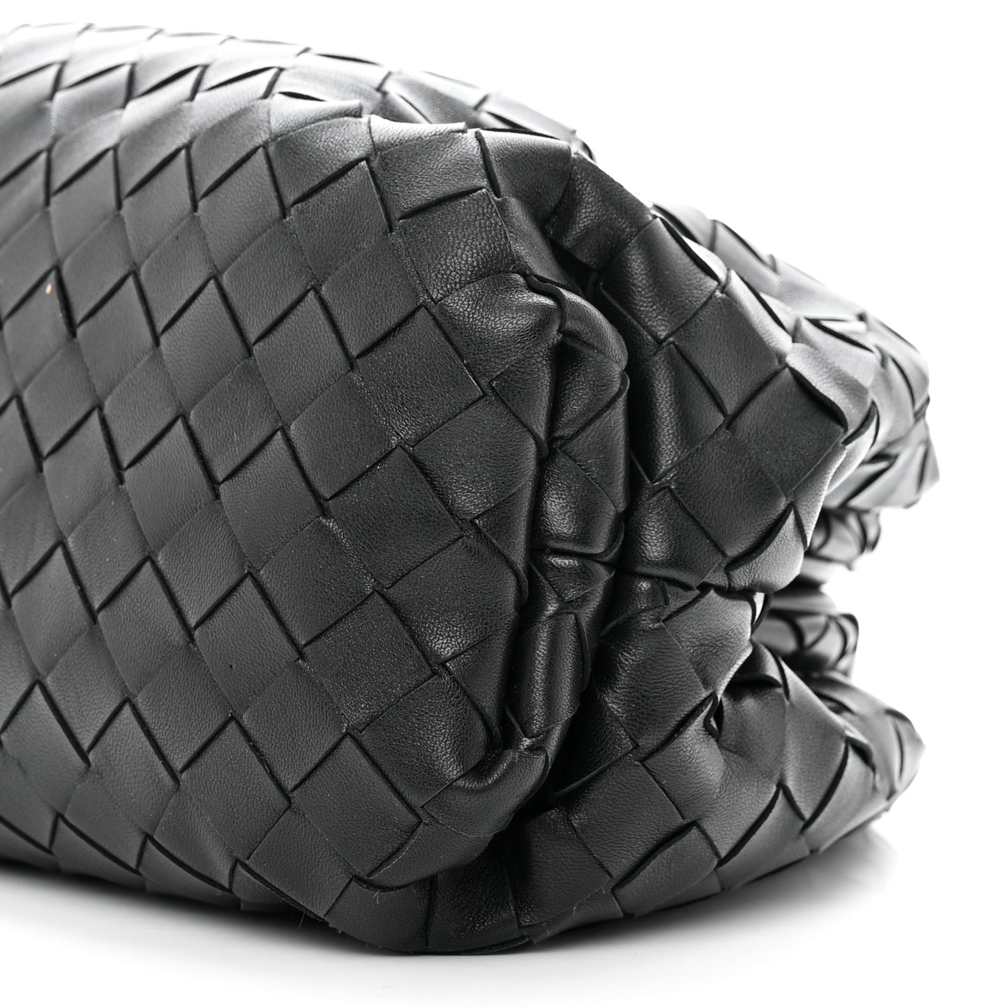 Nappa Maxi Intreccio The Pouch Oversized Clutch Black
