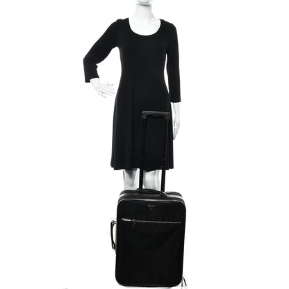 Prada Tessuto Nylon Saffiano Trolley Luggage Black 2 of 11