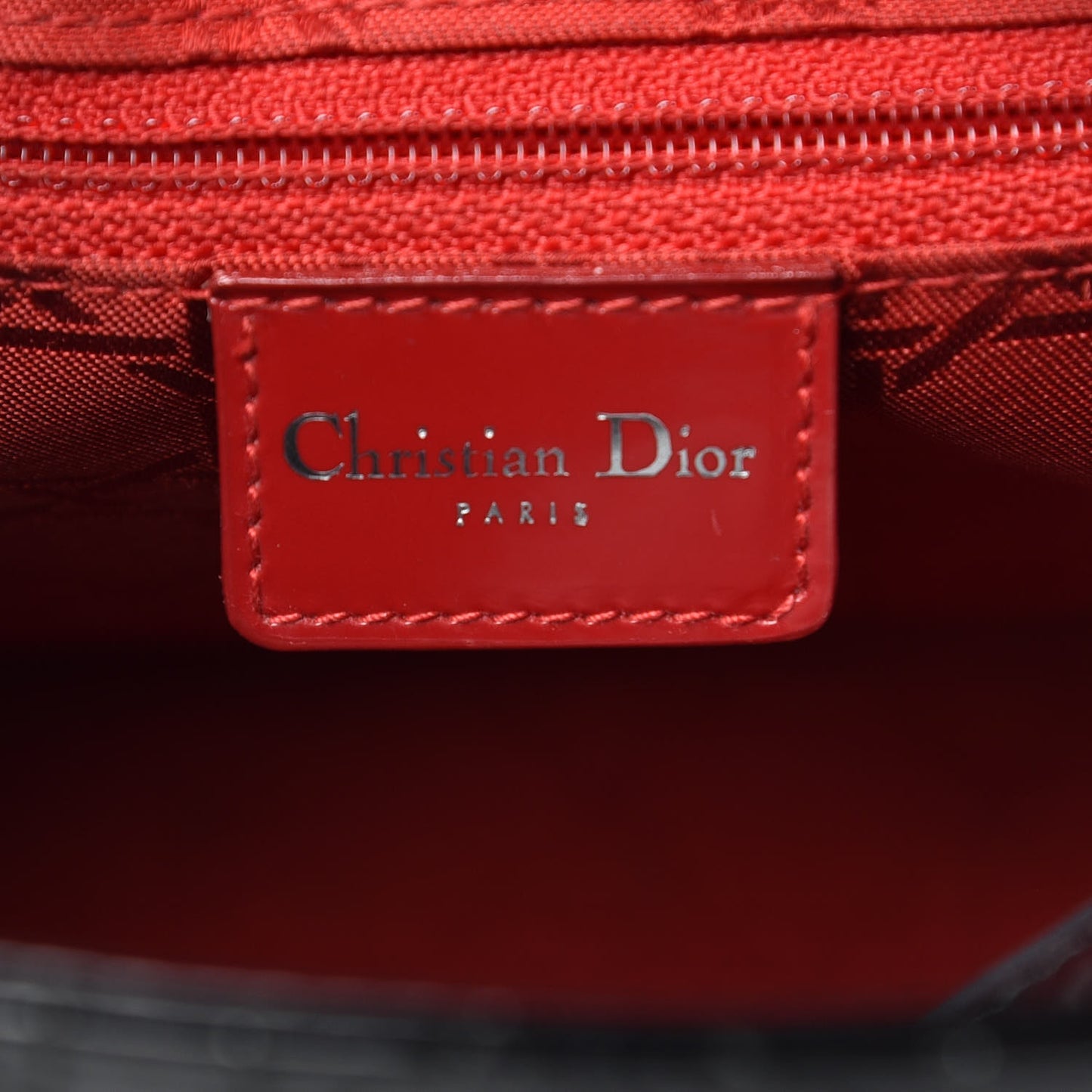 Patent Cannage Medium Lady Dior Black