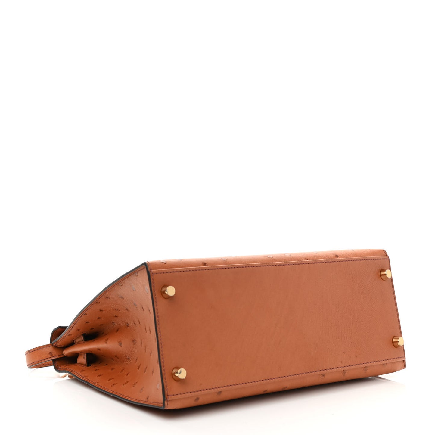 Ostrich Kelly Sellier 28 Gold