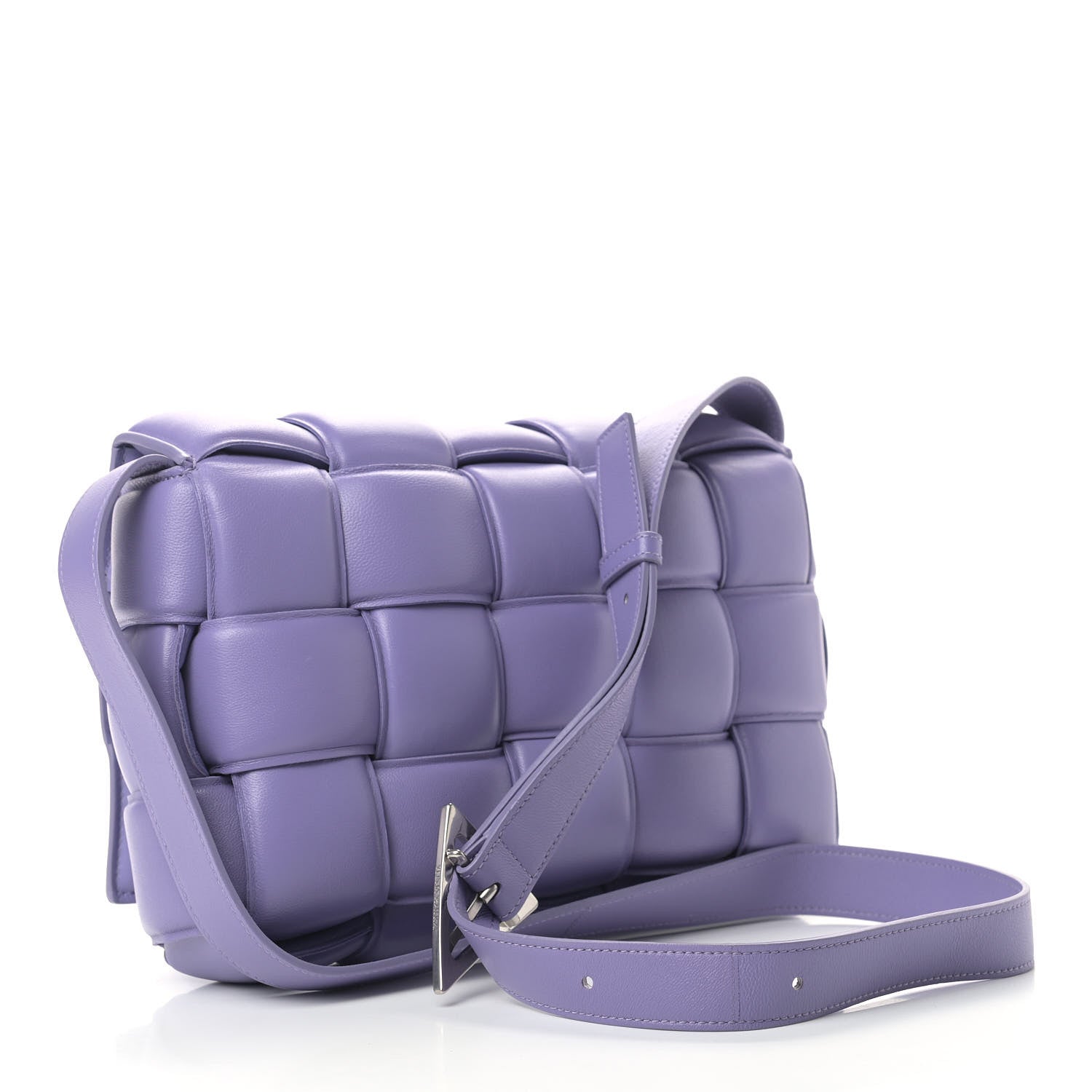 Bottega Veneta Nappa Maxi Intreccio Padded Cassette Crossbody Bag Lavender 3 of 9