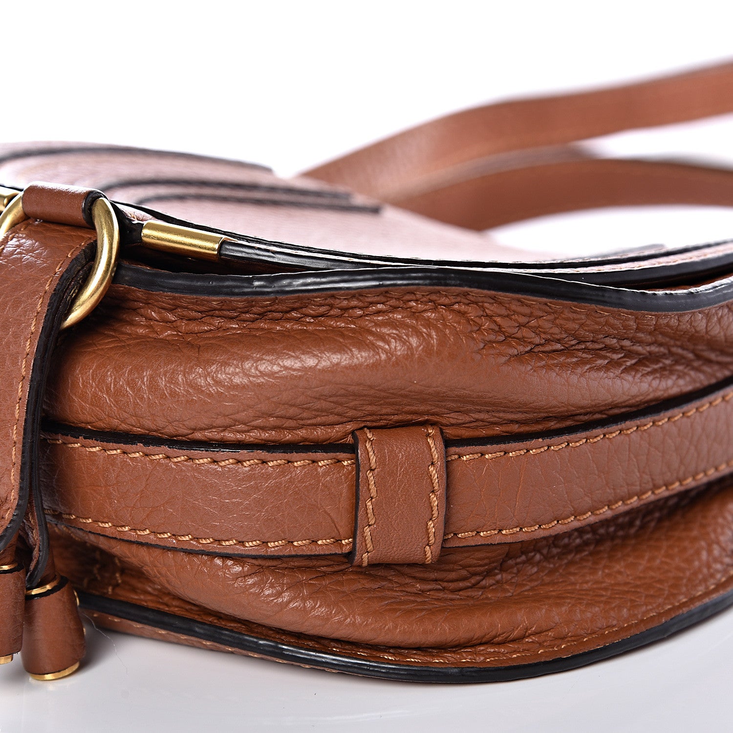 Chloe Calfskin Mini Marcie Round Crossbody Bag Tan 9 of 10