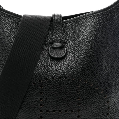 Hermes Taurillon Clemence Evelyne II PM Black 8 of 10