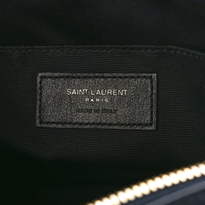Saint Laurent Calfskin Matelasse Monogram Lou Camera Bag Navy 6 of 8